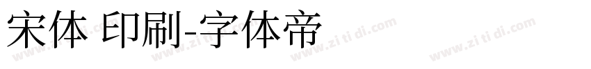 宋体 印刷字体转换
